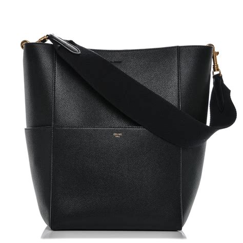 celine sangle bag black|celine seau sangle.